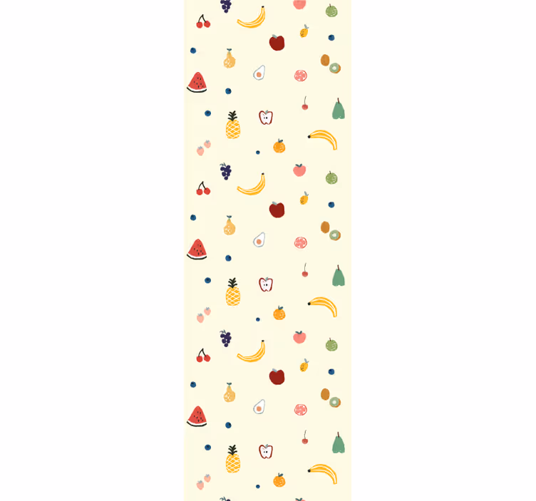 Wall paper in bedroom colourful little fruits design - TenStickers