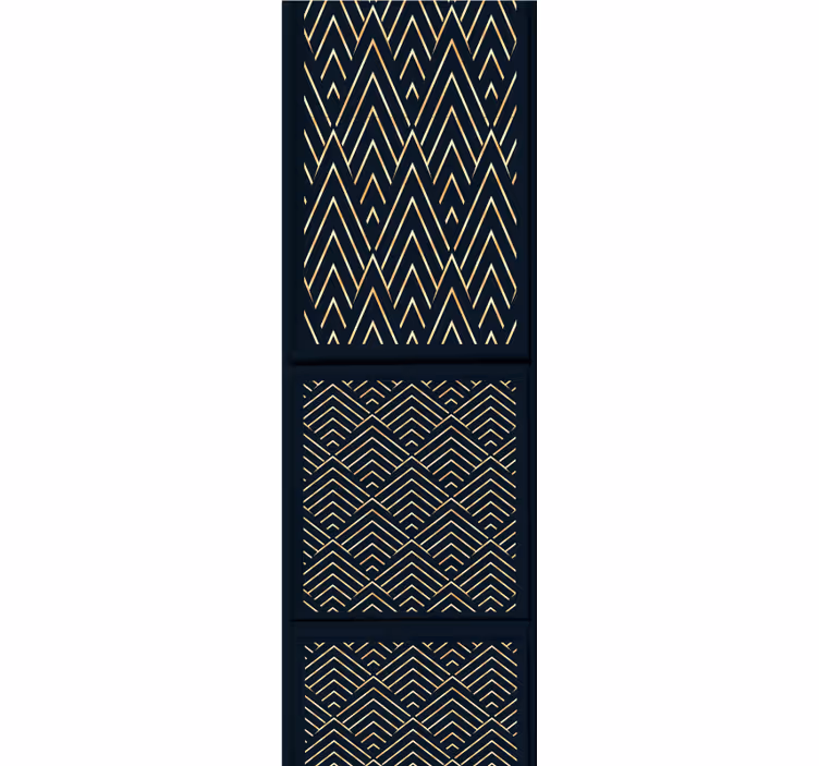 Wall paper in bedroom with luxurious paneling effect - TenStickers