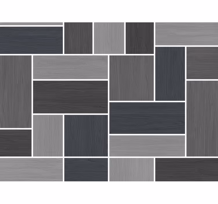 Wood effect wallpaper wooden panels in grey - TenStickers