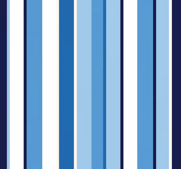 Wallpaper vertically striped light and dark blue stripes - TenStickers