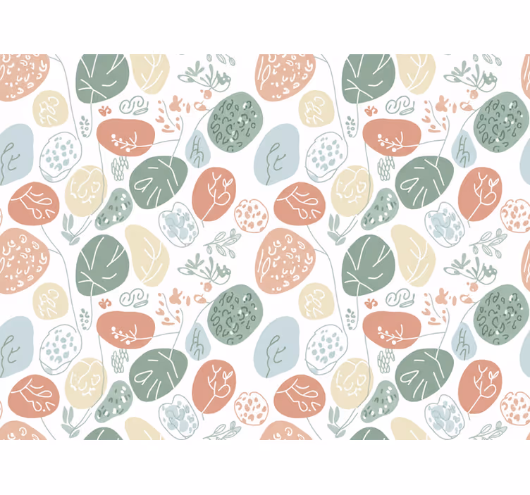 Children's wallpaper with soft animal prints - TenStickers