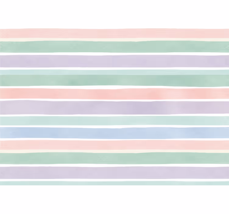 Children's wallpaper in soft color stripes - TenStickers