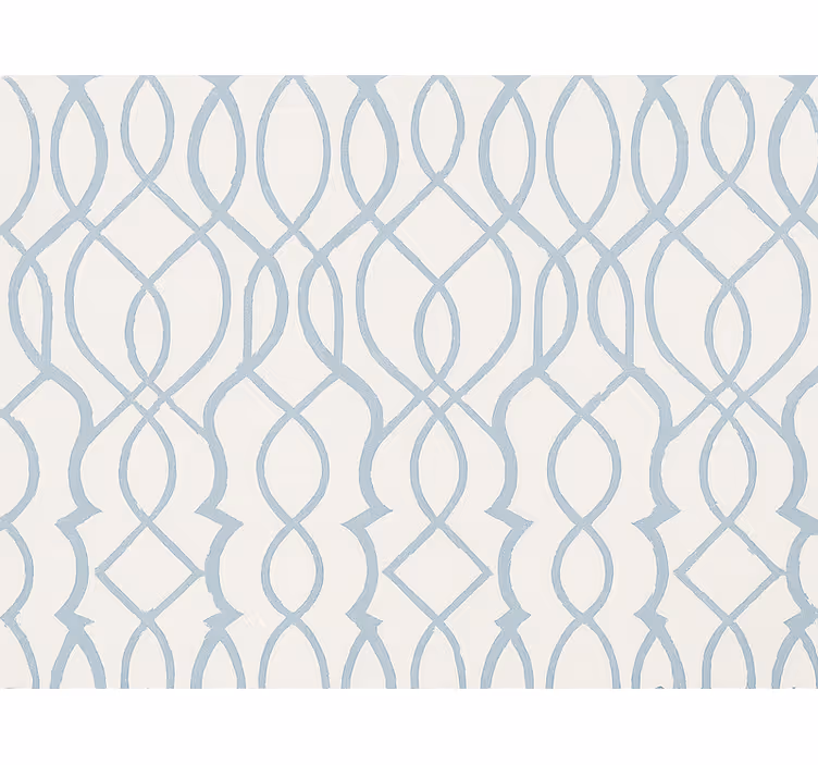Geometric wallpaper light and airy blue - TenStickers