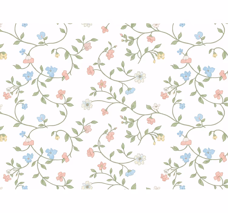 Flowers wallpaper dainty wildflower vine - TenStickers