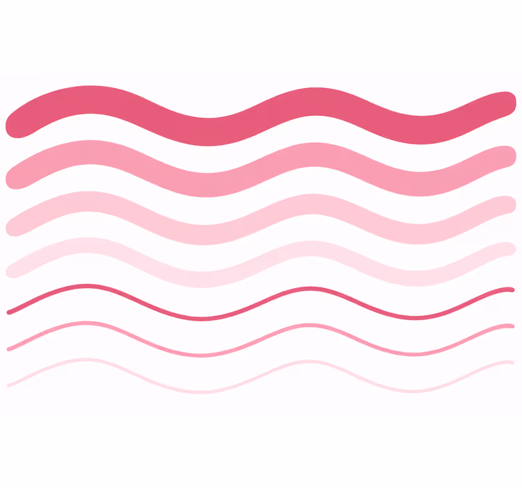 Pink wallpaper with waves design - TenStickers