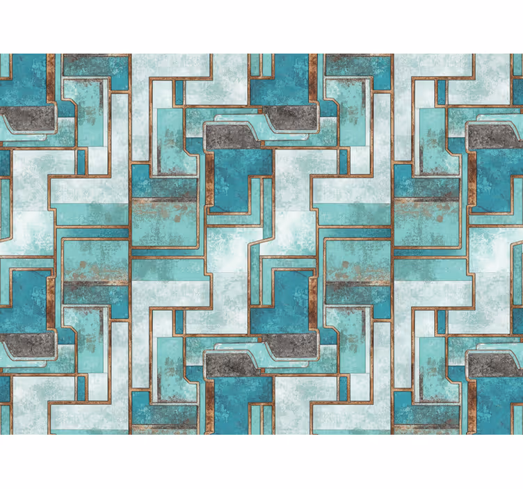 Wallpaper industrial in industrial turquoise - TenStickers
