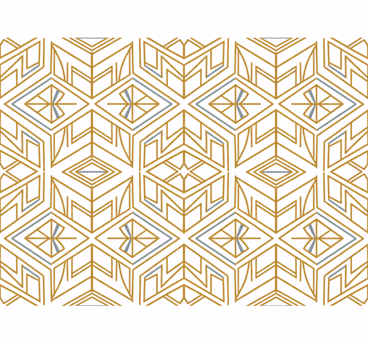 Geometric wallpaper in modern gold design - TenStickers