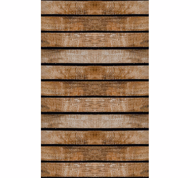 Brown wallpaper with wooden pallet design - TenStickers