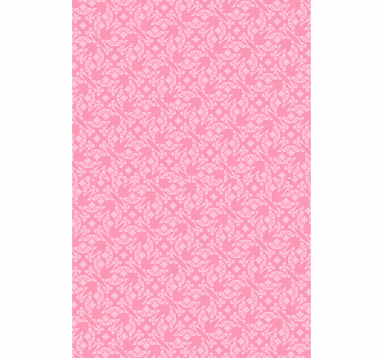 Pink wallpaper with elegant ornamentation - TenStickers
