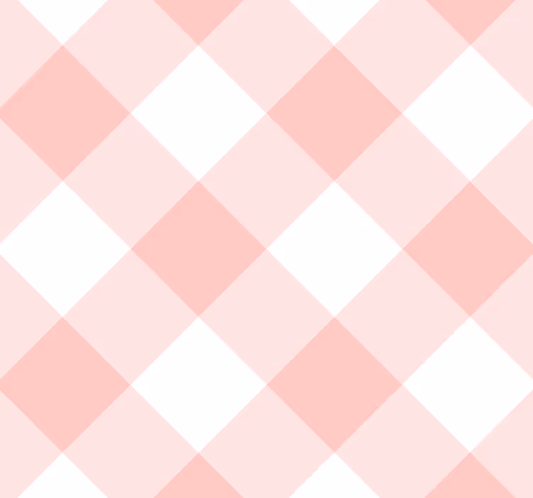 Pink squares Gingham pattern wallpaper  - TenStickers