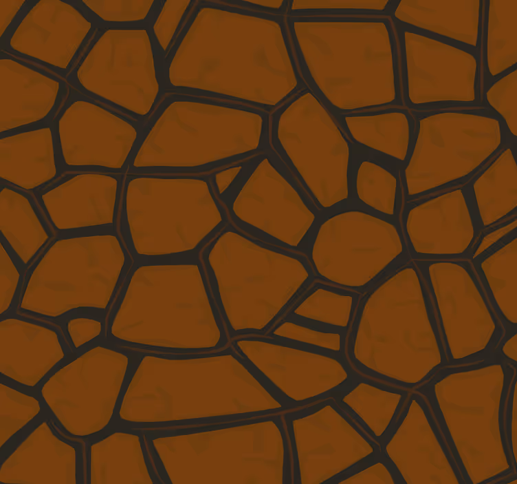 Intricate brown pattern stone effect wallpaper - TenStickers