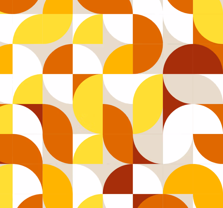 Abstract warm pattern geometric wallpaper - TenStickers