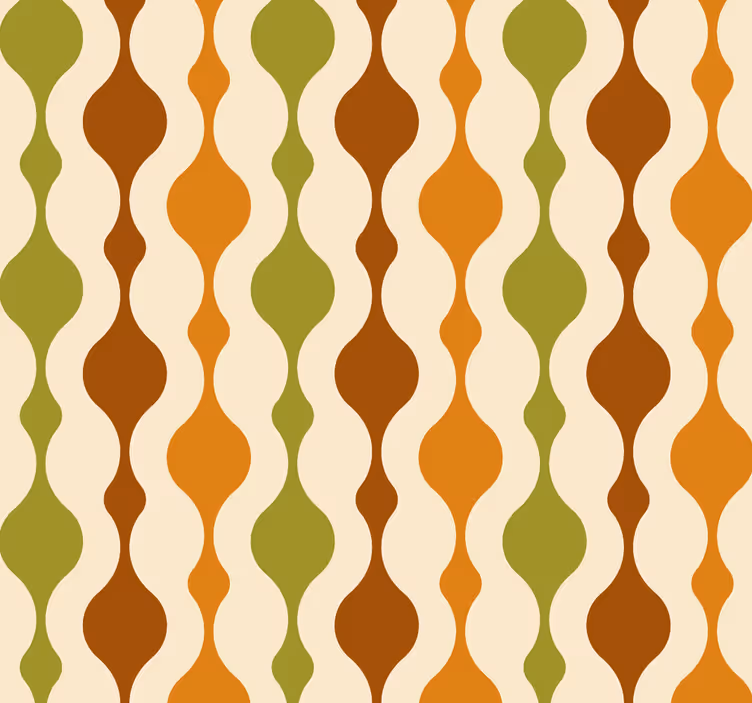 Stripe wallpaper 70s stripe figures vintage - TenStickers