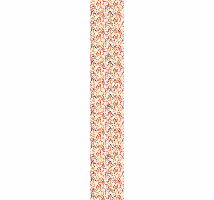 Floral Dreamcatcher Pattern children's wallpaper - TenStickers