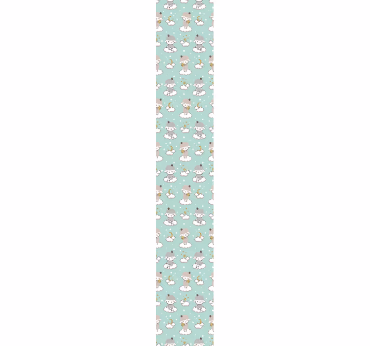 Cloudy moon unicorns children's wallpaper - TenStickers