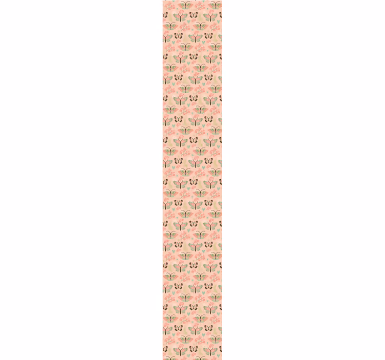 Butterflies pink motif children's wallpaper - TenStickers