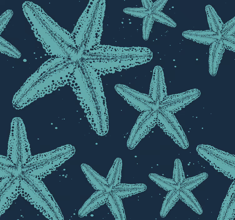 Starfish pattern animal wallpaper - TenStickers