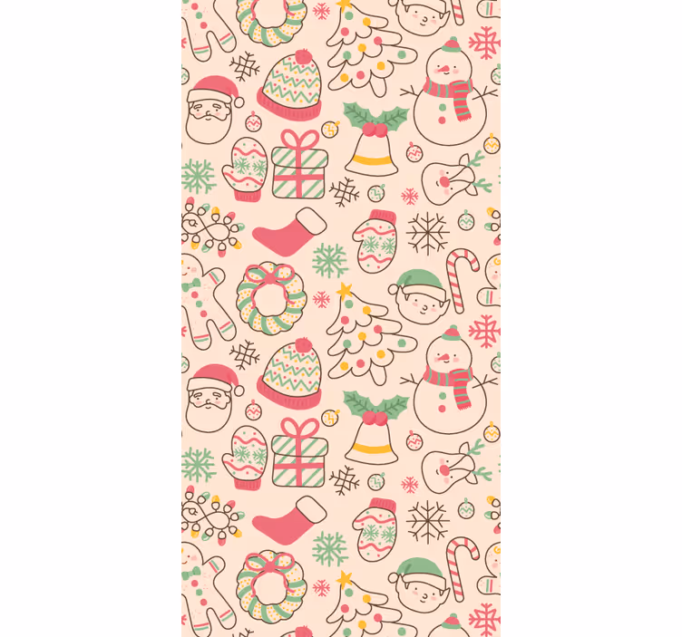 Festive Season Cheer holiday christmas wallpaper - TenStickers