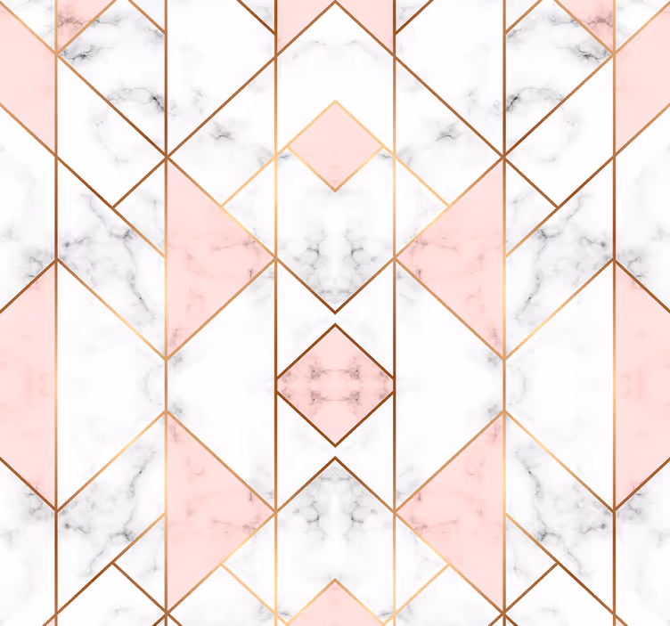 Geometric Marble Sophistication geometric wallpaper - TenStickers