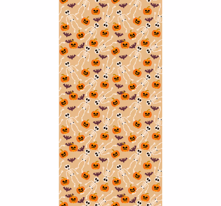 Cute halloween wallpaper with spooky halloween design - TenStickers