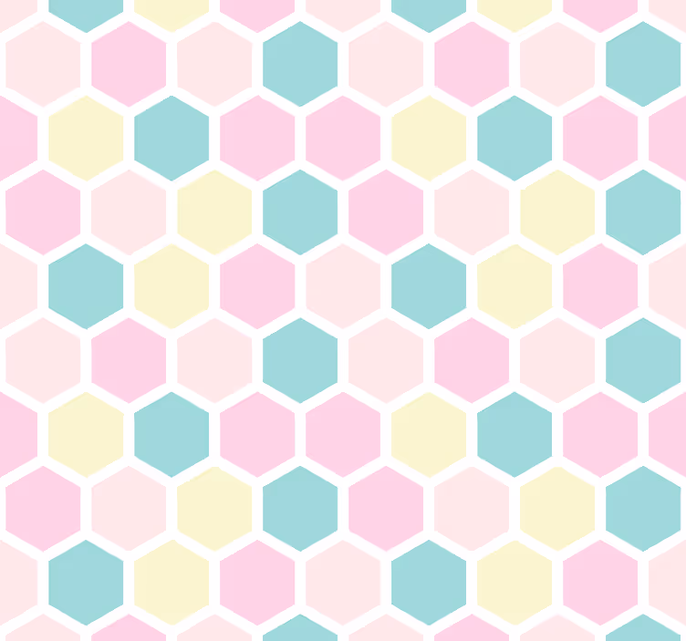 Hexagon Pattern geometric wallpaper - TenStickers