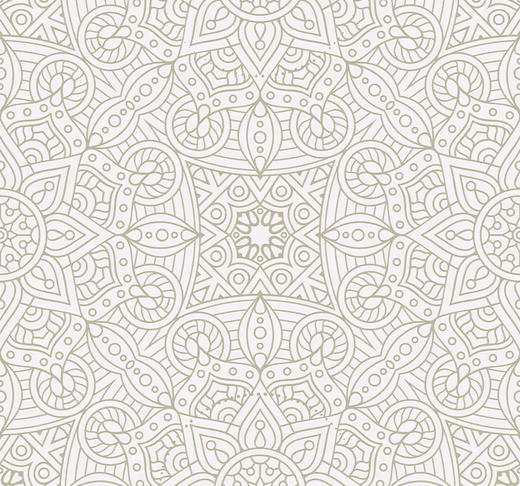 Geometric Mandalas ornamental wallpaper - TenStickers