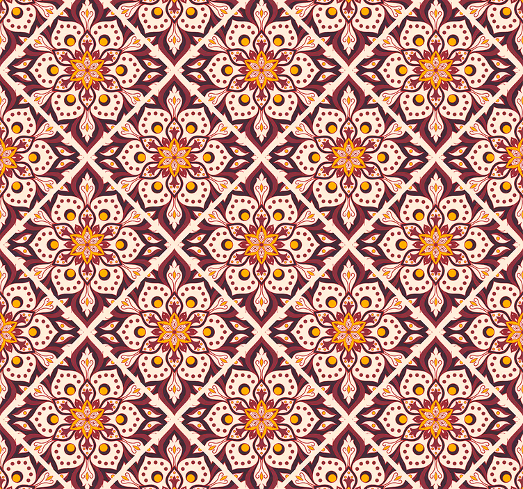 Intricate Flower Medley floral wallpaper - TenStickers