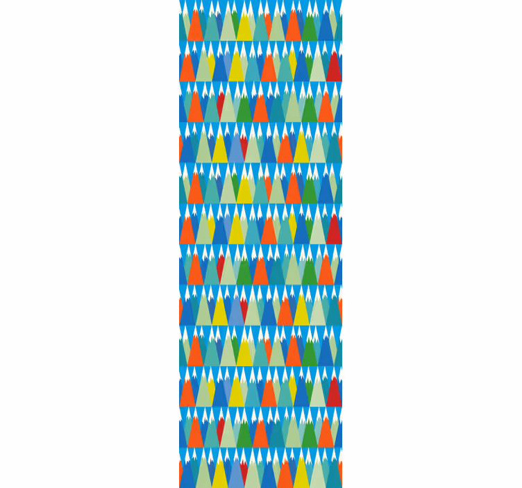 Abstract Mountain Range geometric wallpaper - TenStickers