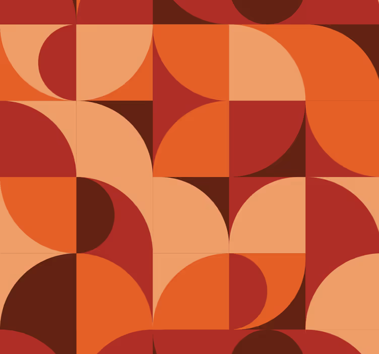 Geometric wallpaper retro geometric design - TenStickers