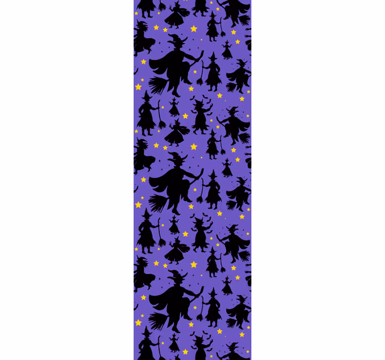 Witch Silhouettes cute halloween wallpaper - TenStickers