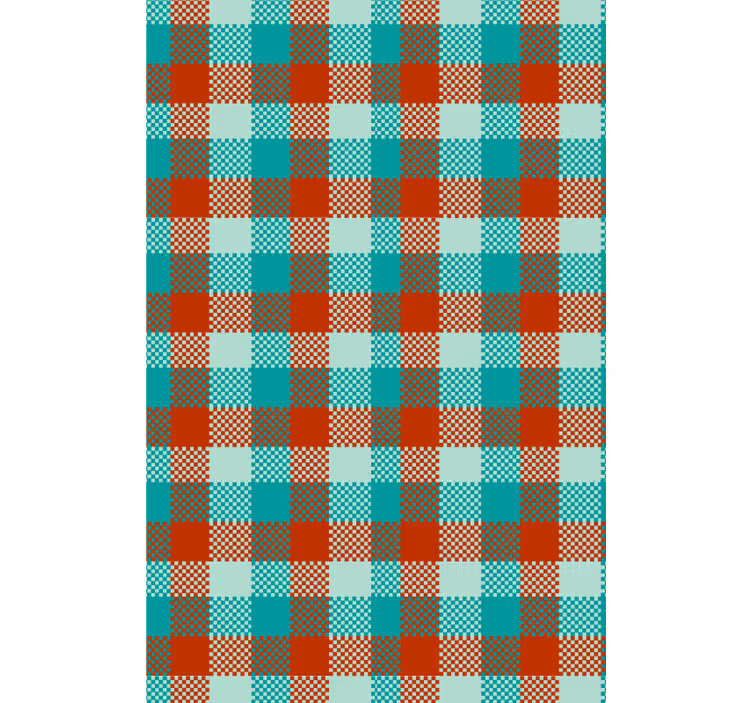 Gingham Pattern wallpaper geometric - TenStickers