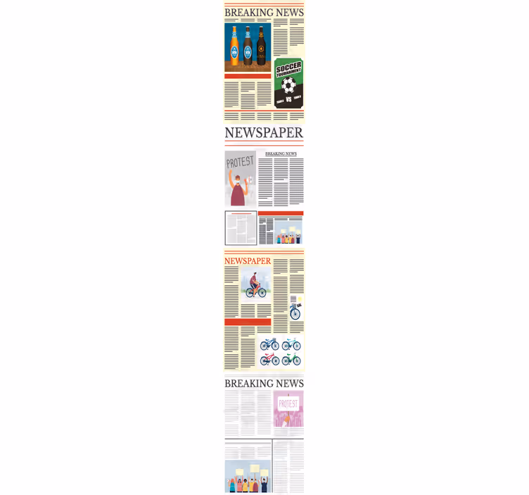 Newspaper Collage lettering wallpaper - TenStickers