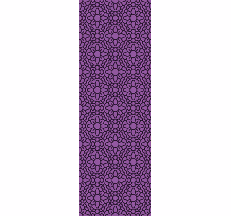 Floral wallpaper with floral geometric pattern - TenStickers