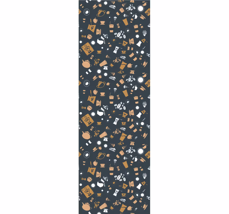 Wallpaper for dining area with coffee designs - TenStickers