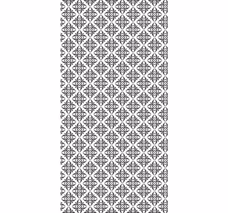 Elegant black floral wallpaper office - TenStickers