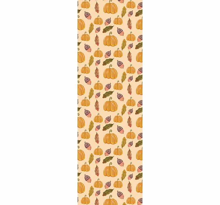 Autumn Harvest Pattern cute halloween wallpaper - TenStickers