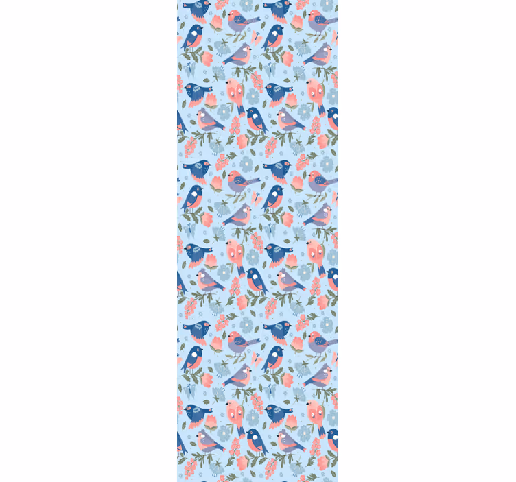 Birds in wallpaper floral design - TenStickers