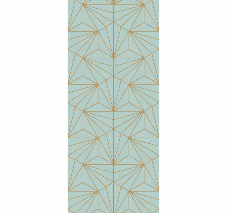 Stripe wallpaper Scandinavian style green gold - TenStickers