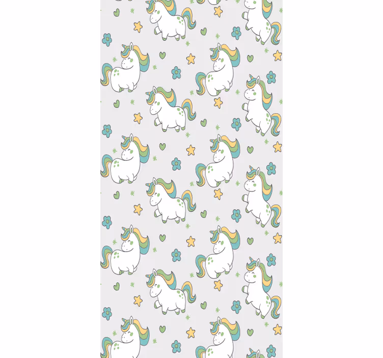 Unicorn Fantasy children's wallpaper - TenStickers