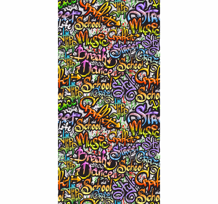 Graffiti Typography lettering wallpaper - TenStickers