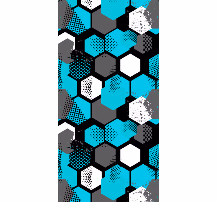 Geometric Honeycombs geometric wallpaper - TenStickers