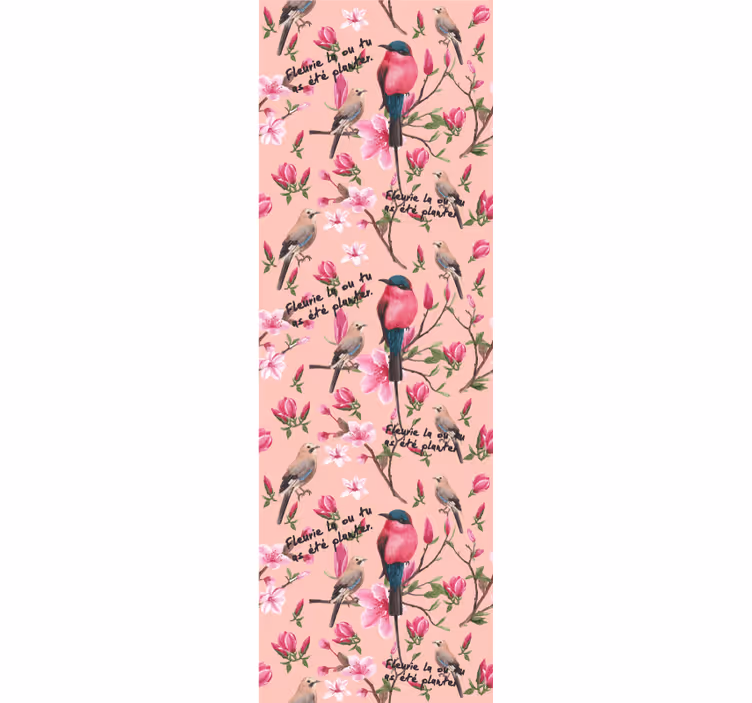 Birds in wallpaper birds blossom design - TenStickers