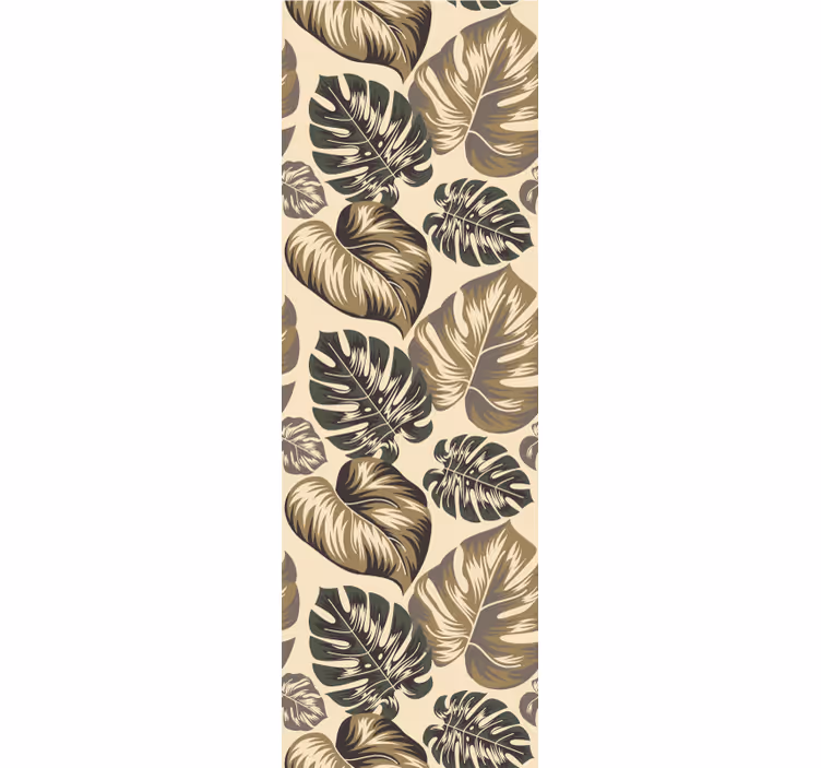 Monochrome Foliage leaves wallpaper - TenStickers