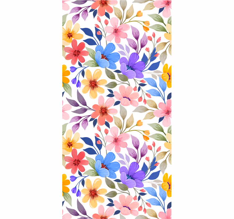Floral Blossom flowers wallpaper - TenStickers