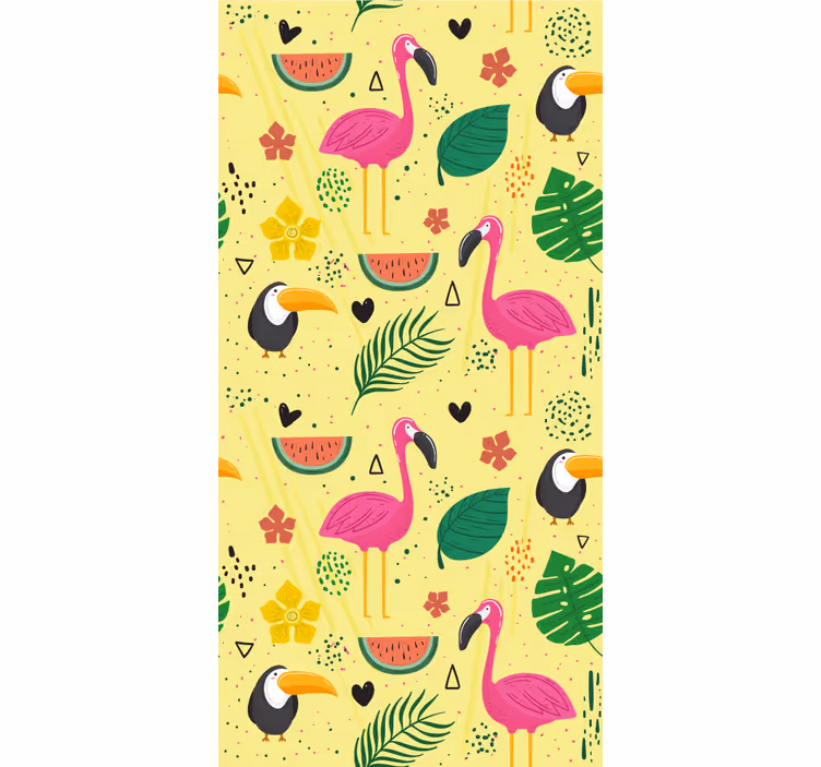 Tropical Bird Motifs birds in wallpaper - TenStickers