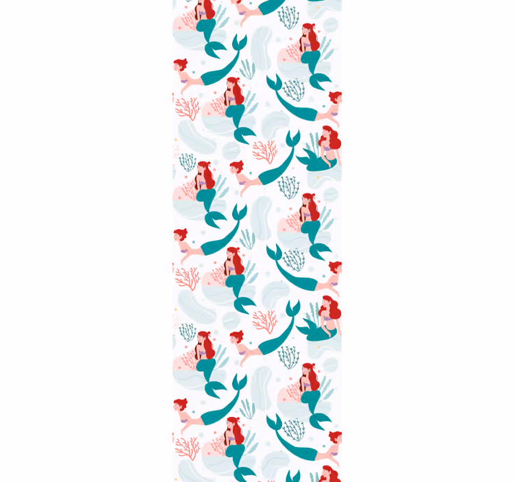 Mermaid Seascape fishes wallpaper - TenStickers