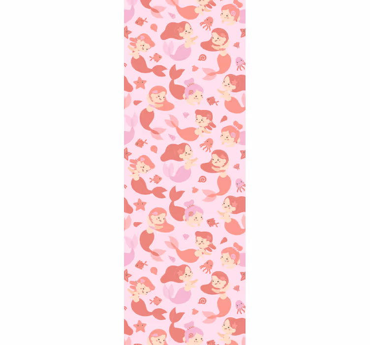 Playful Mermaid Motif animals wallpaper - TenStickers