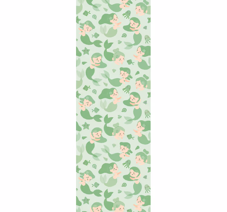 Playful Mermaids children's wallpaper - TenStickers