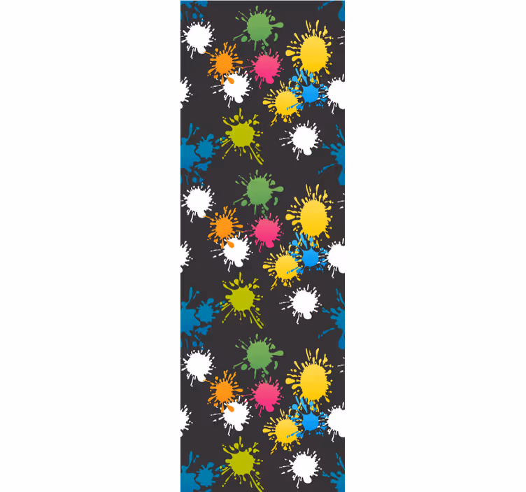 Teenage bedroom wallpaper in splatter patterns - TenStickers
