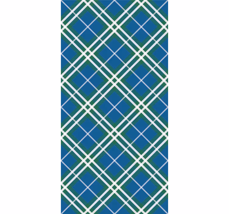 Geometric Tartan geometric wallpaper - TenStickers
